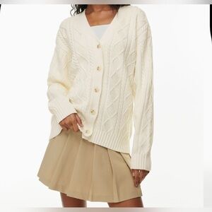 Aritzia Sunday Best Lamora Cardigan in Whisper White